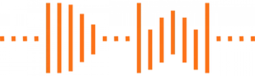 Audiowellen in Form von D und W: Logo von Dario Weilandt